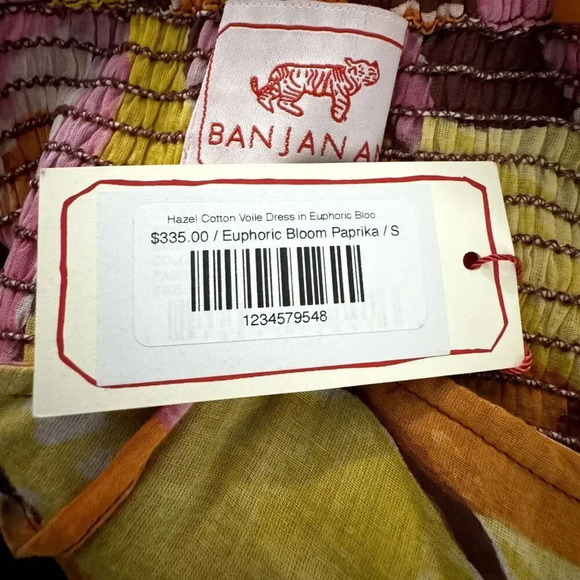 Banjanan Hazel Floral Tiered Midi Dress Euphoric Bloom Paprika size Small NWT - Picture 10 of 14